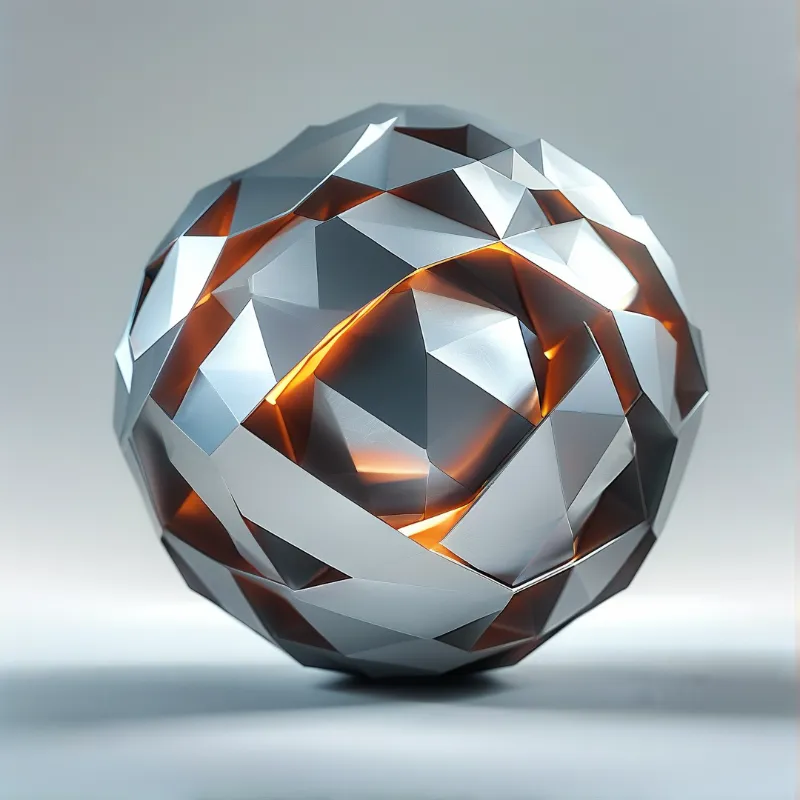 Faceted Metallic Sphere