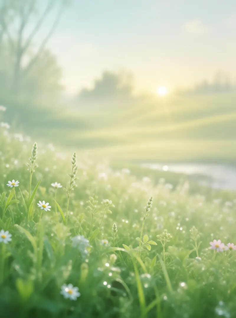 Sunny Meadow with Daisies