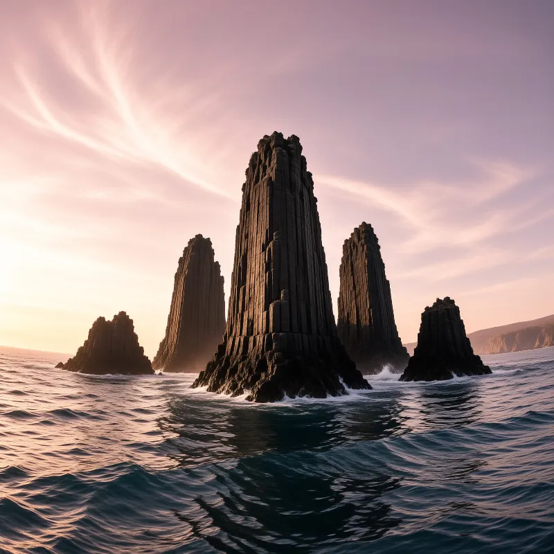 Sea Stacks at Sunset