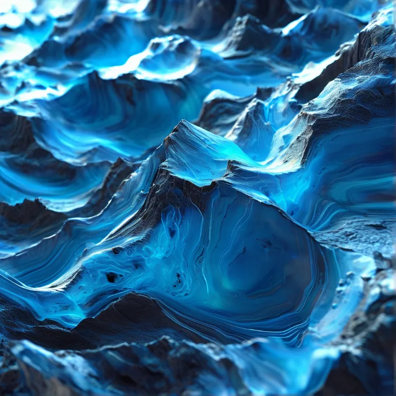 Abstract Blue Fluid Texture