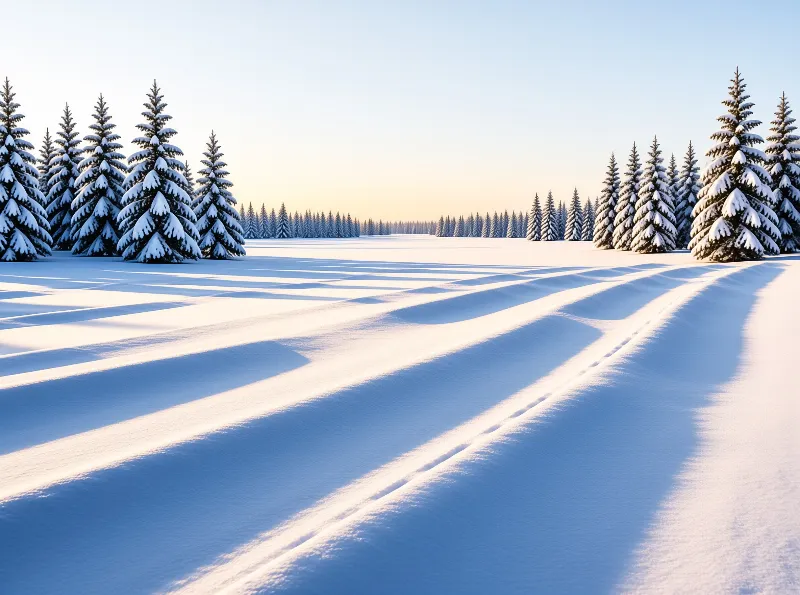 Serene Winter Snow Landscape