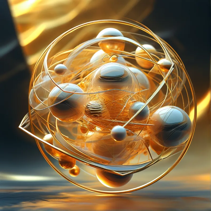 Futuristic Golden Sphere