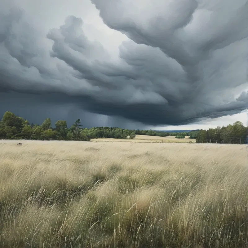 Storm Approaching Grassland