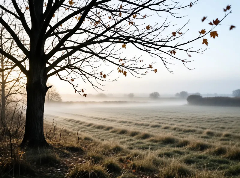 Misty Autumn Landscape