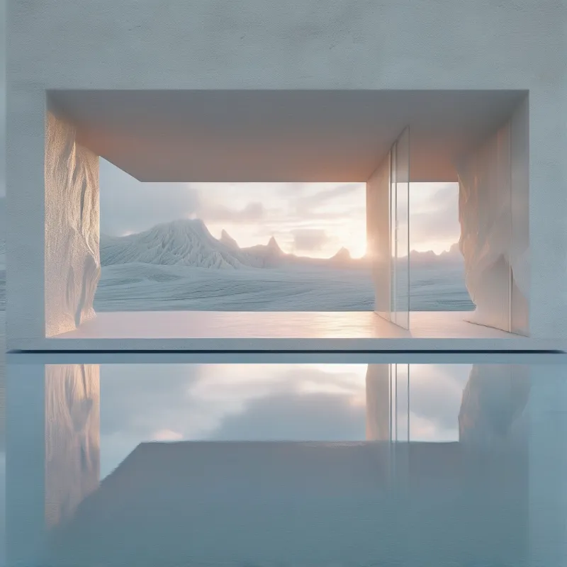 Minimalist Ice Landscape View