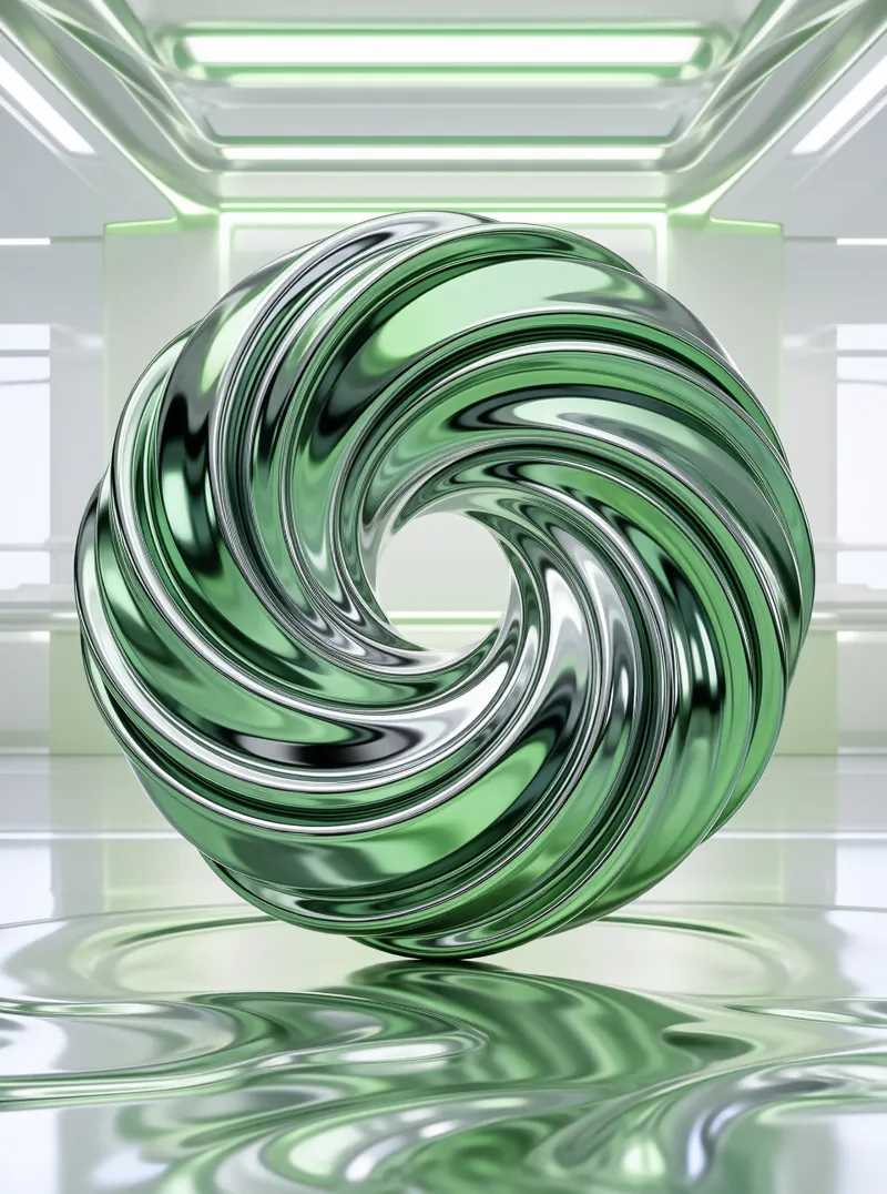 Green Metallic Twist