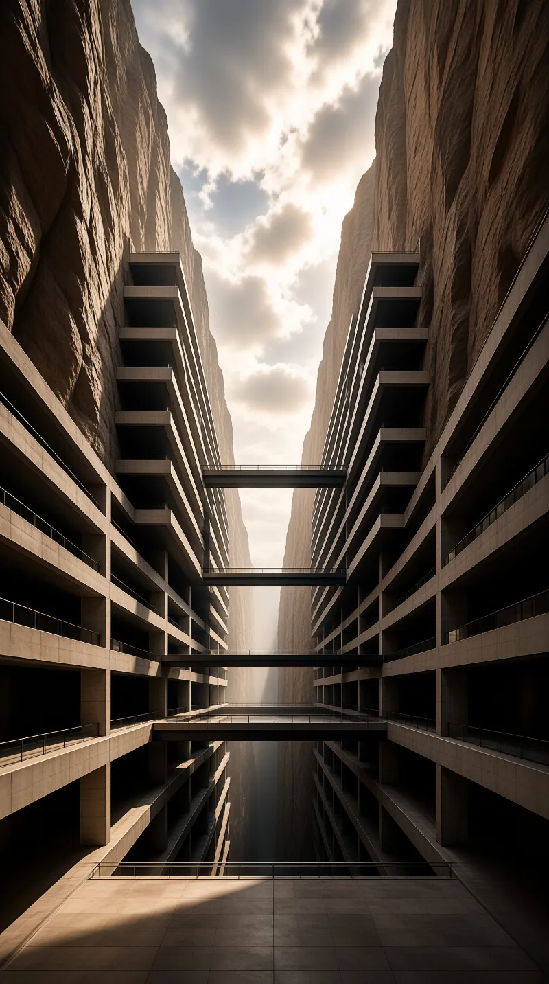 Futuristic Canyon Architecture