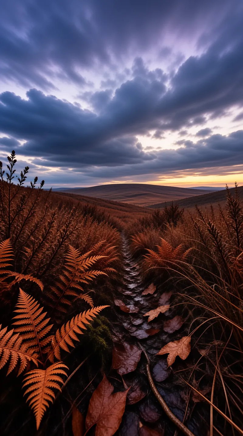 Sunset Trail Through Bracken