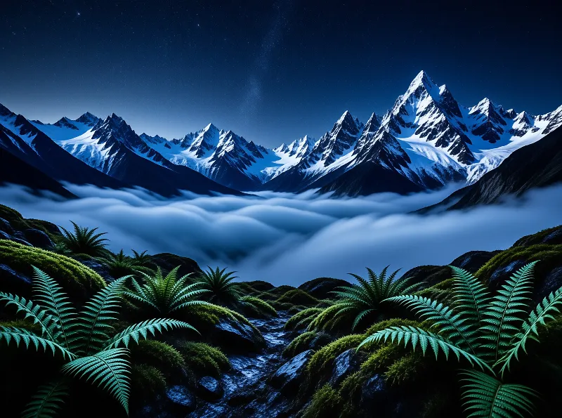 Mountain Night Landscape