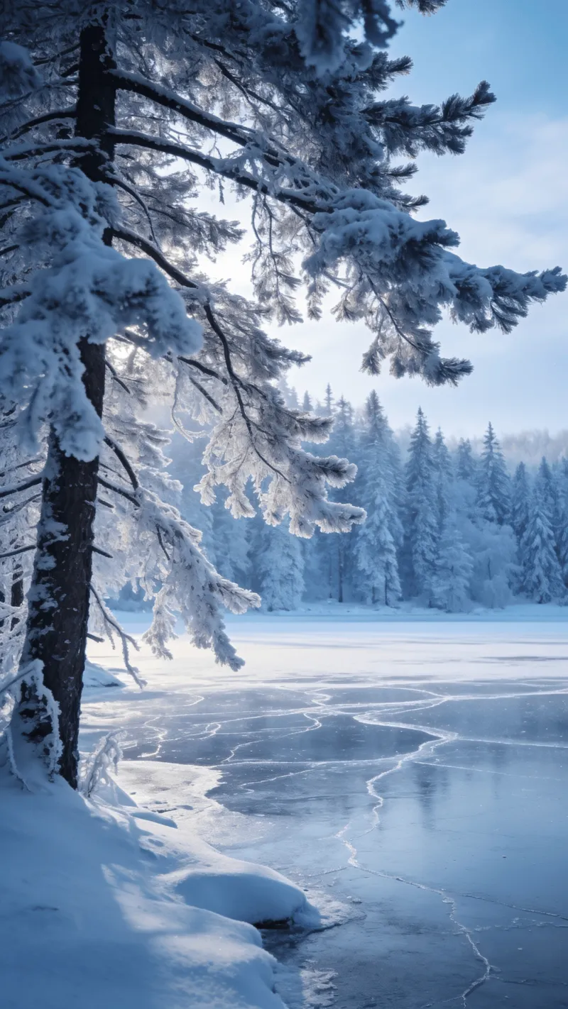Winter Wonderland in Blue Hour Light