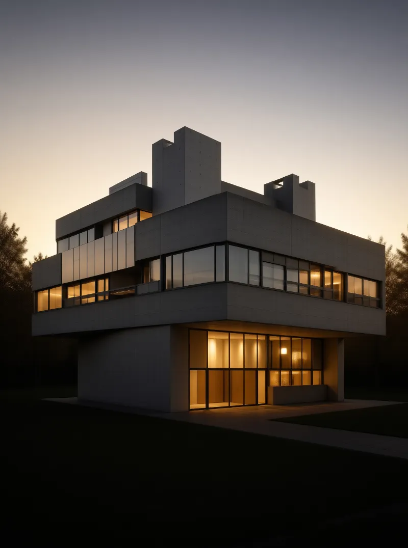 Modern Architecture at Dusk