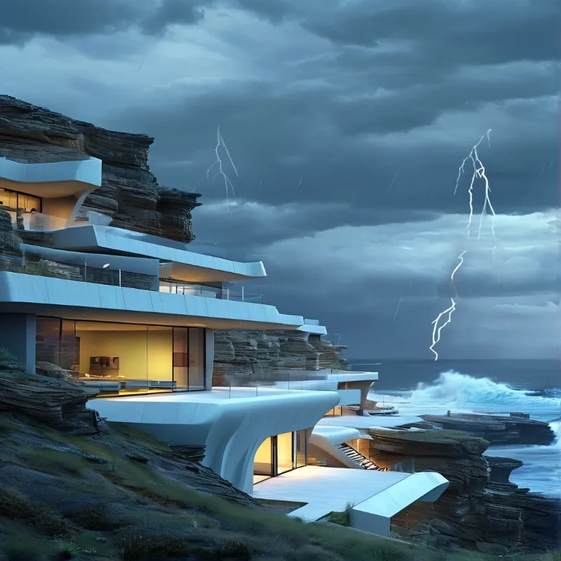 Stormy Coastal Modern Villa