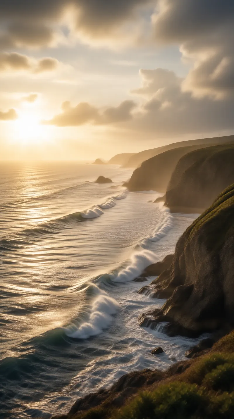Golden Coastline Sunset