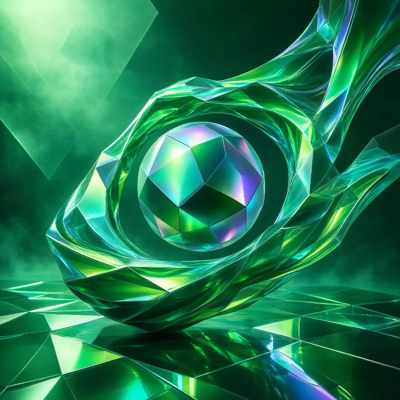 Emerald Crystalline Flow
