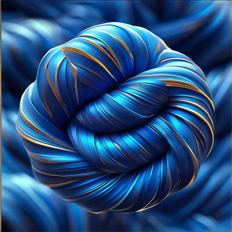 Blue Fibrous Knot
