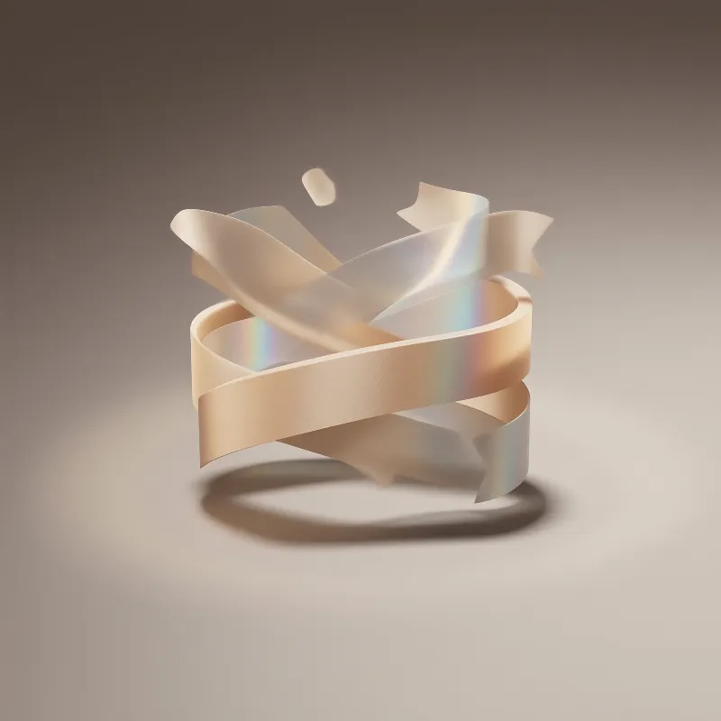 3D Iridescent Ribbon Art