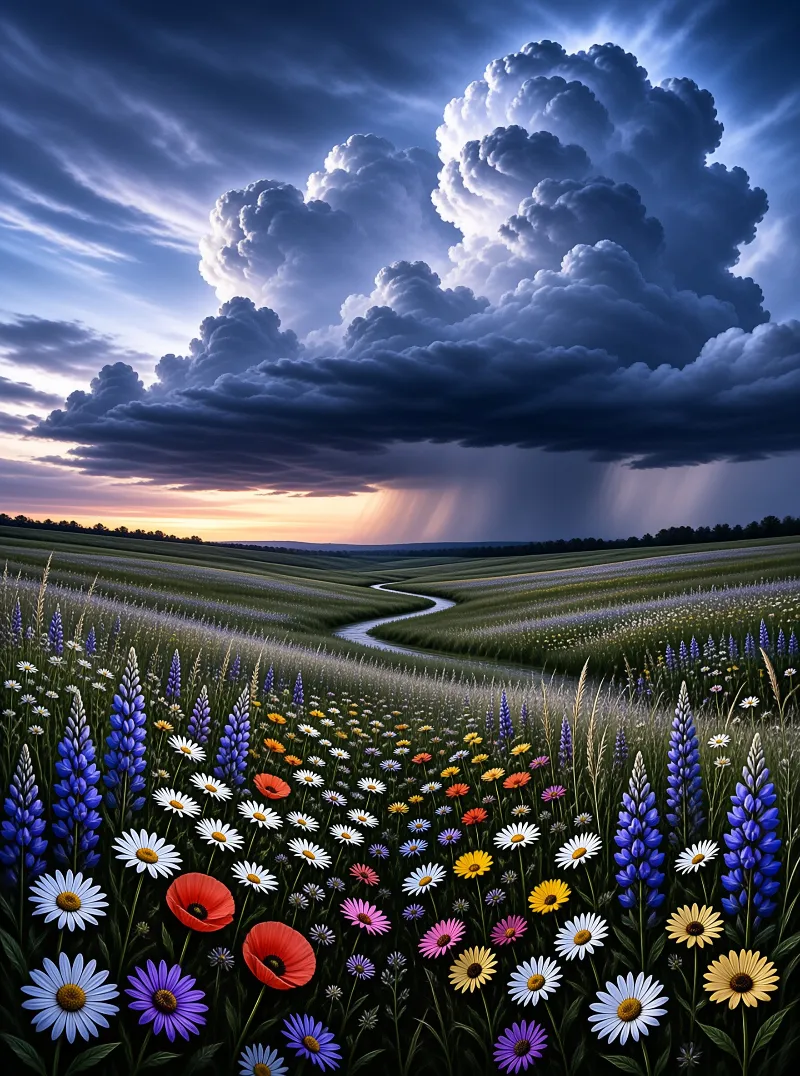 Wildflower Meadow Landscape
