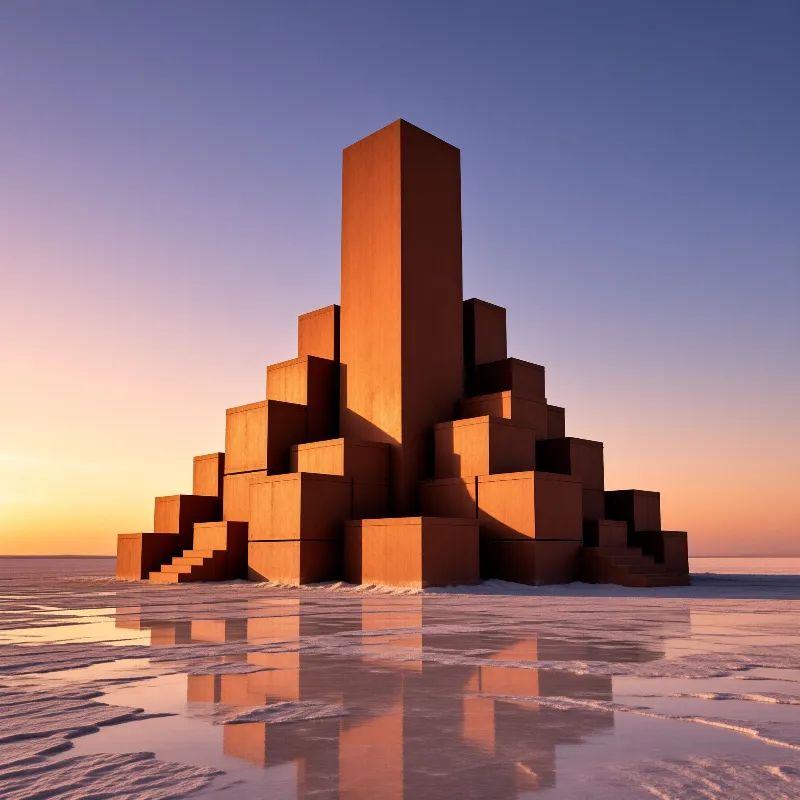 Sunset Monolith Reflection