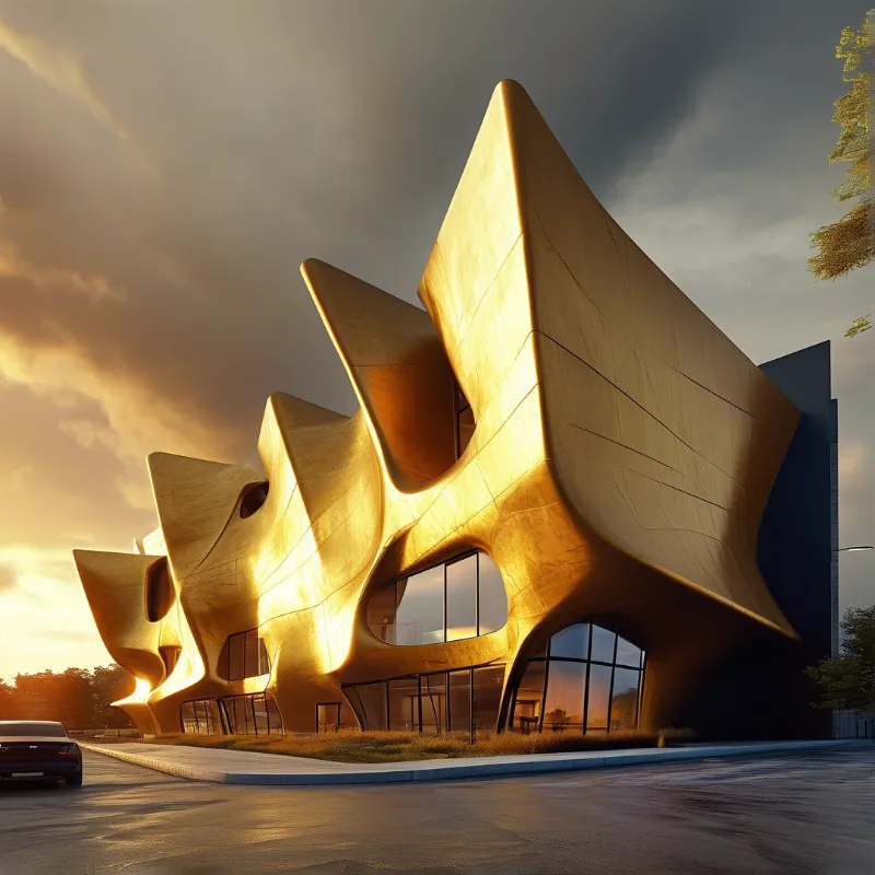 Golden Modern Architecture