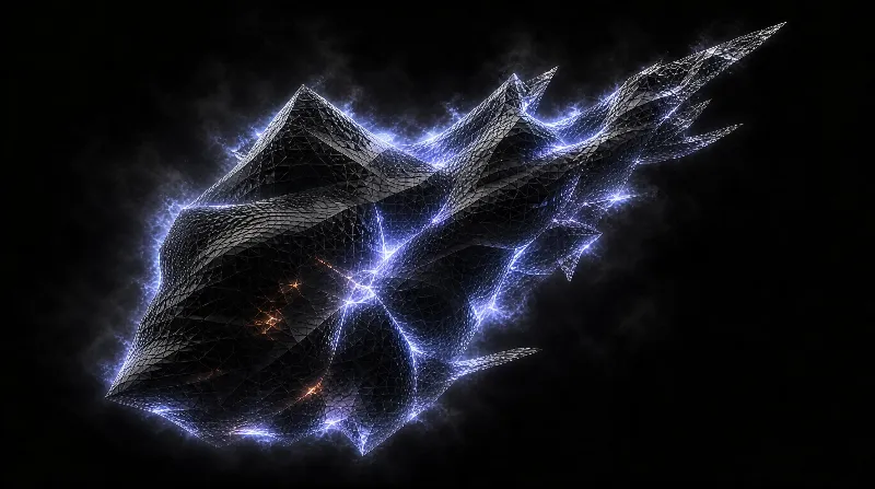 Abstract Geometric Structure with Electric Glow