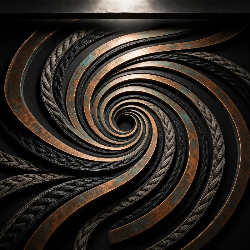 Metallic Spiral Pattern