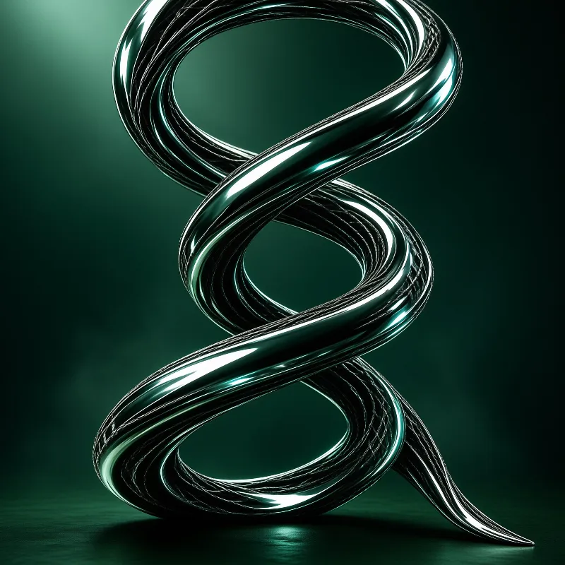 Metallic Spiral Sculpture