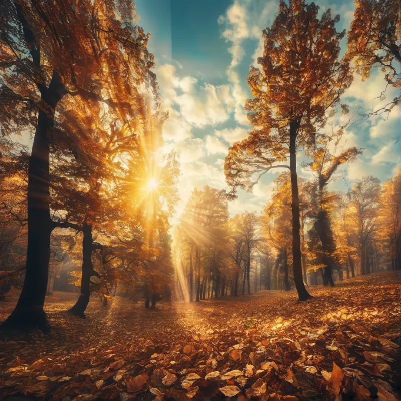 Golden Autumn Forest