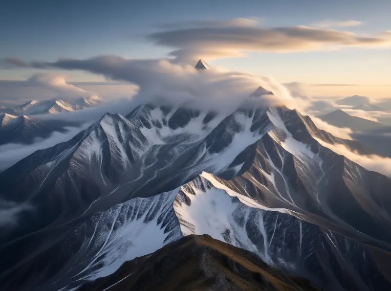 Snowy Mountain Peaks