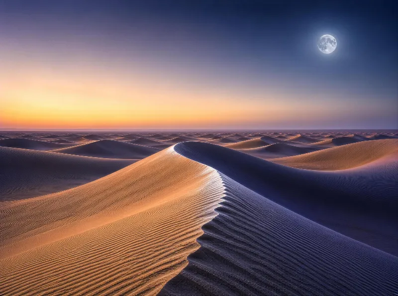 Moonlit Desert Dunes