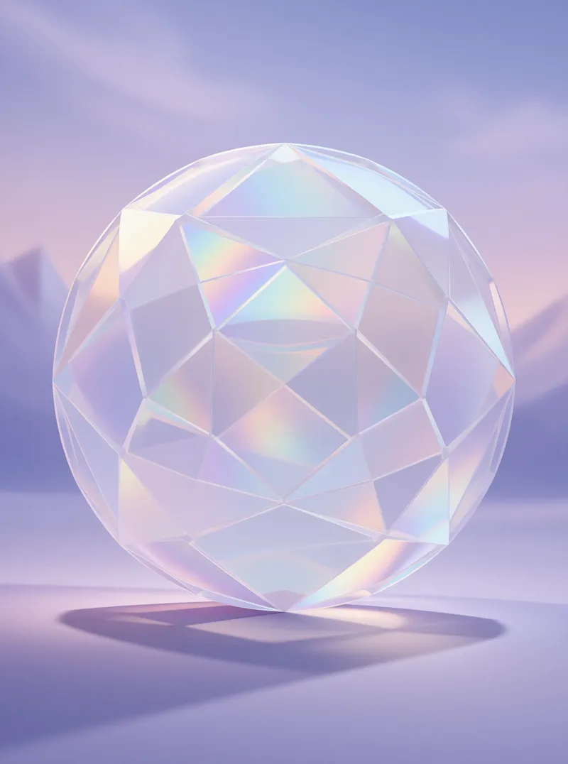 Iridescent Crystal Sphere