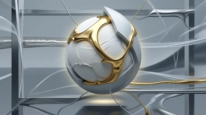 Gold and White Sphere