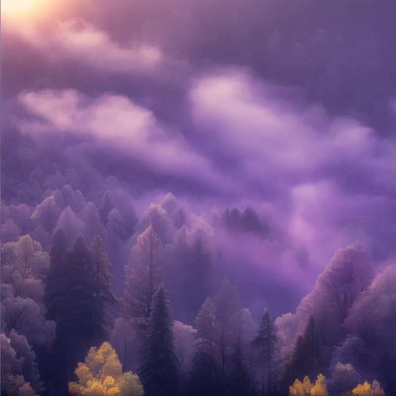 Mystic Purple Forest