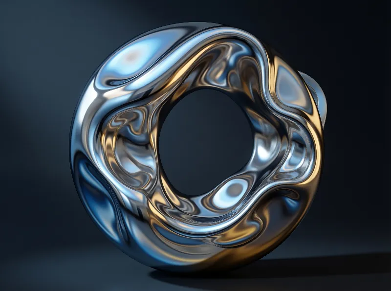 Liquid Metal Torus Sculpture