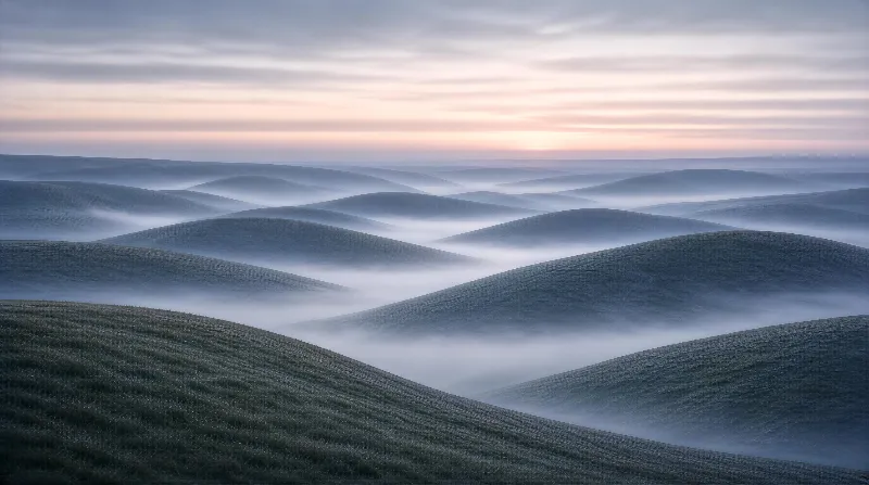Misty Hills at Dawn