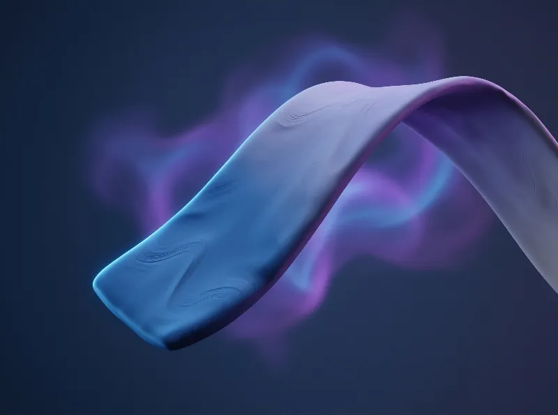 Abstract Curved Fluid Shape