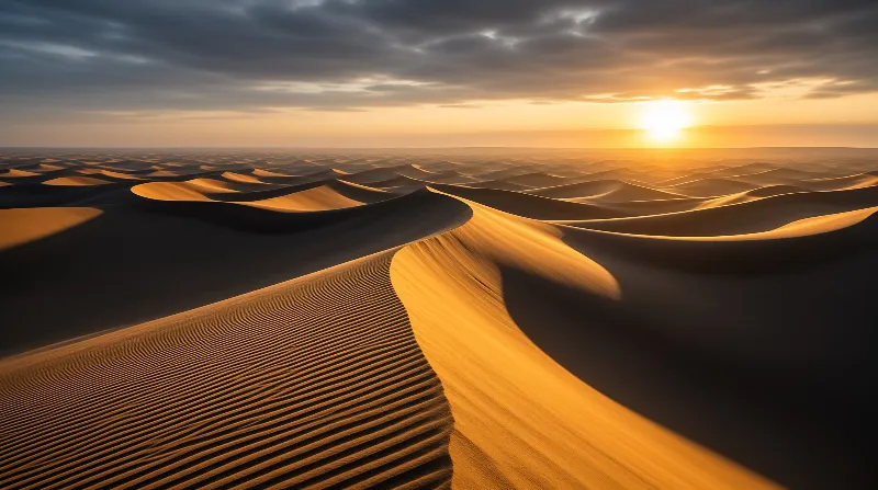Golden Dunes at Sunset