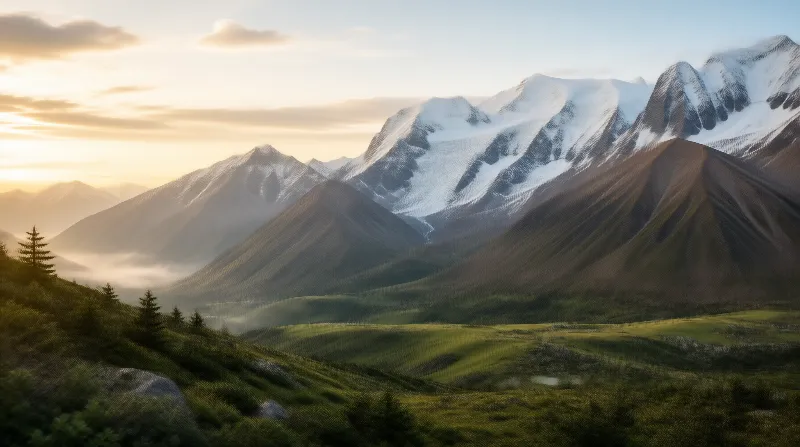 Majestic Snowy Mountains