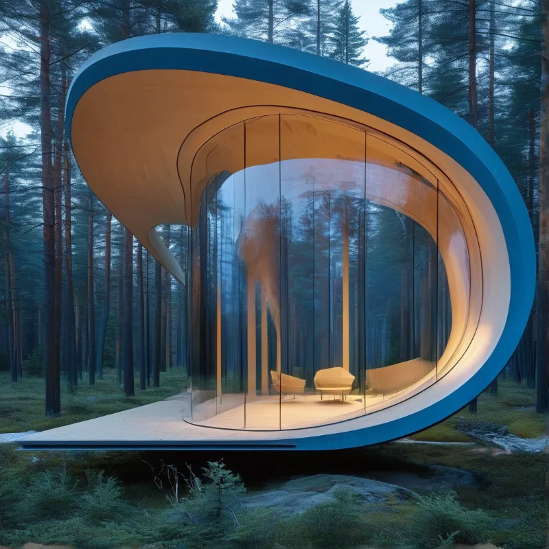 Futuristic Forest Cabin