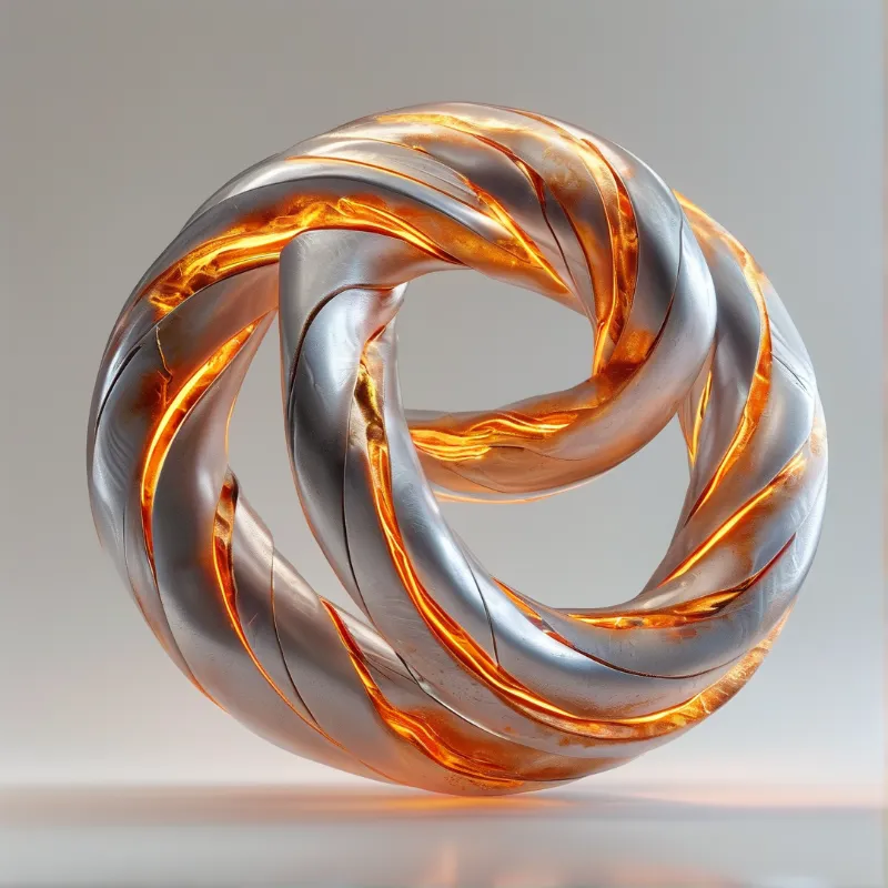 Abstract Metallic Sculpture