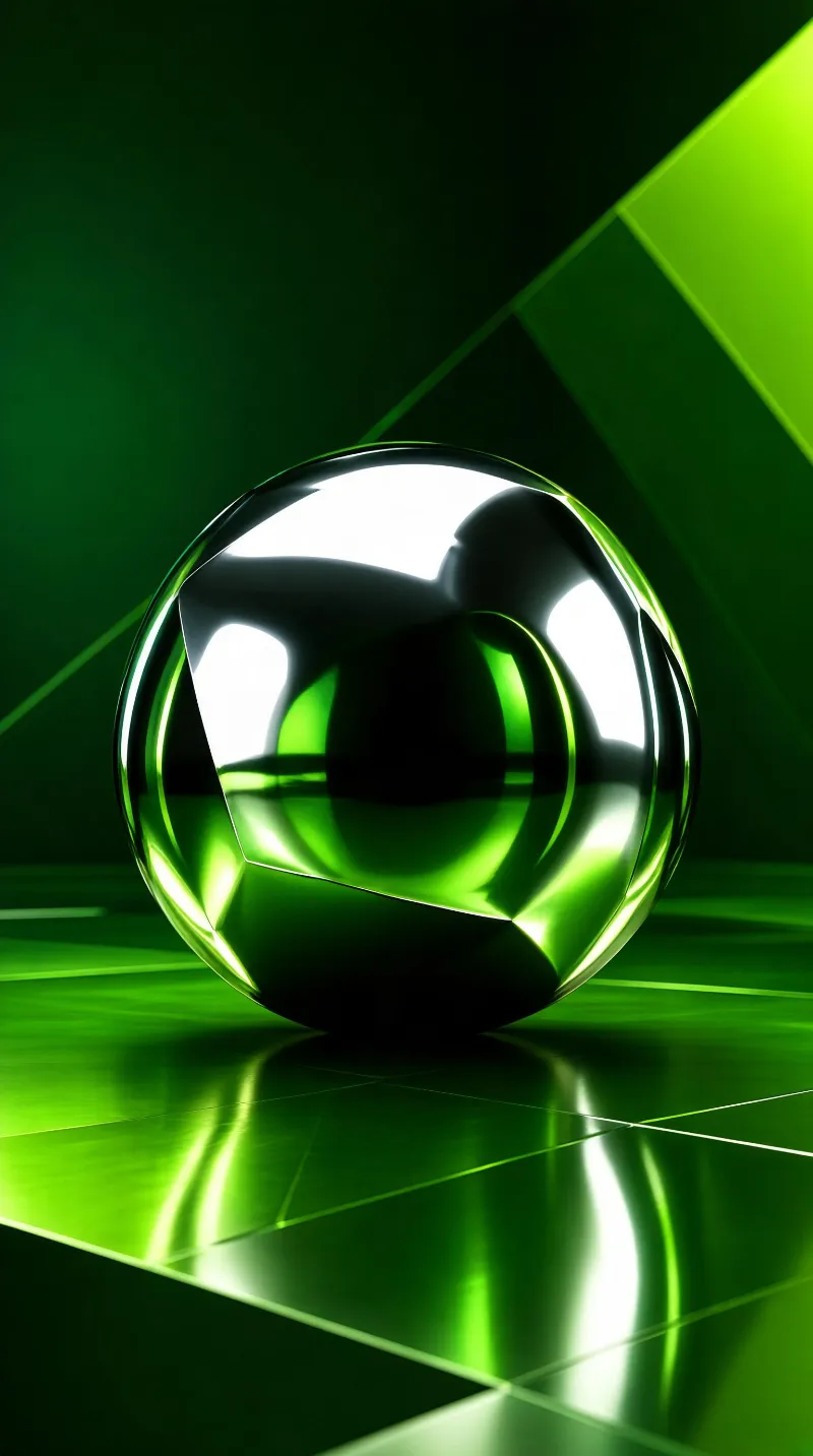 Reflective Green Sphere