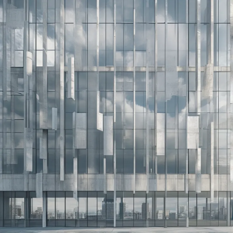 Modern Glass Building Facade
