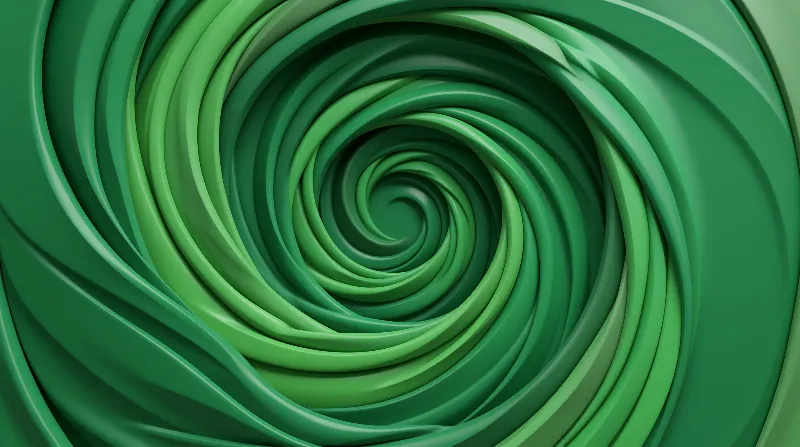 Abstract Green Spiral