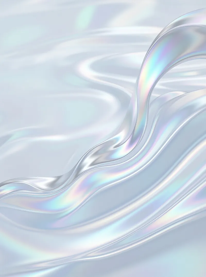 Iridescent Chrome Wave — Holographic Study