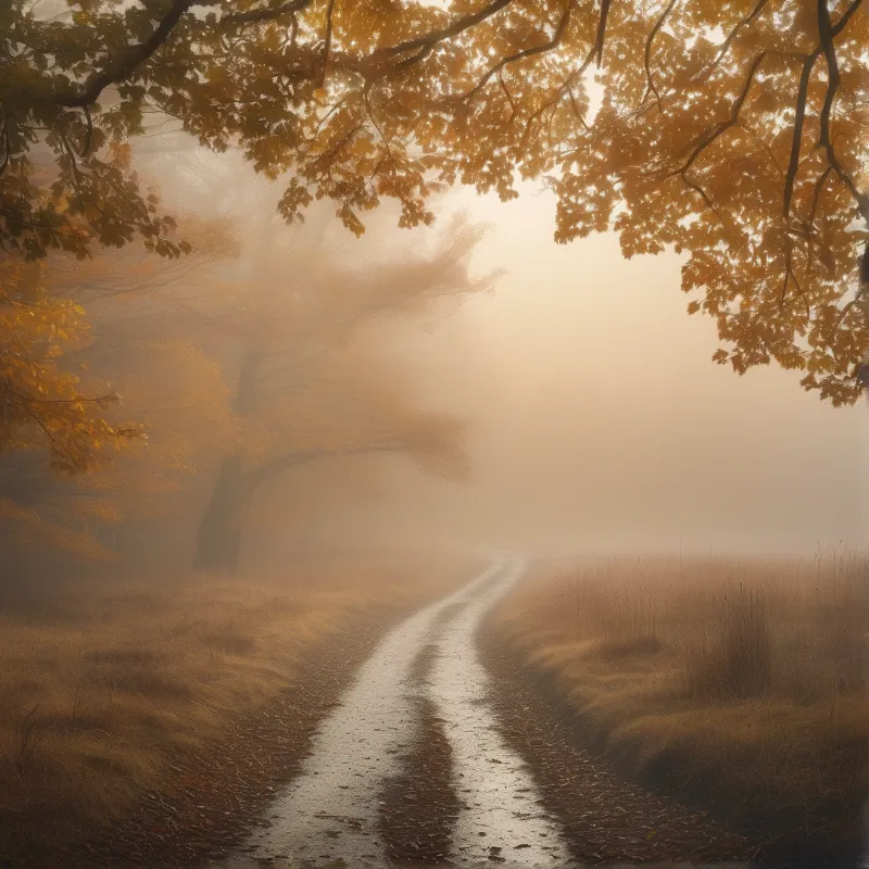 Misty Autumn Path
