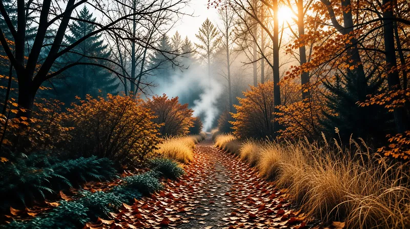 Golden Autumn Forest Trail
