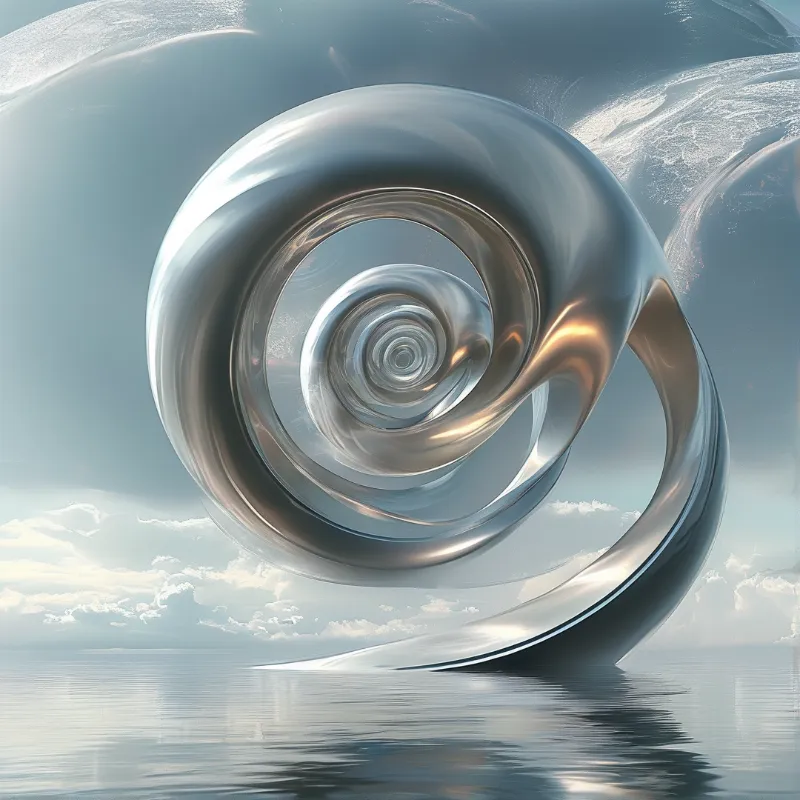 Abstract Metallic Spiral