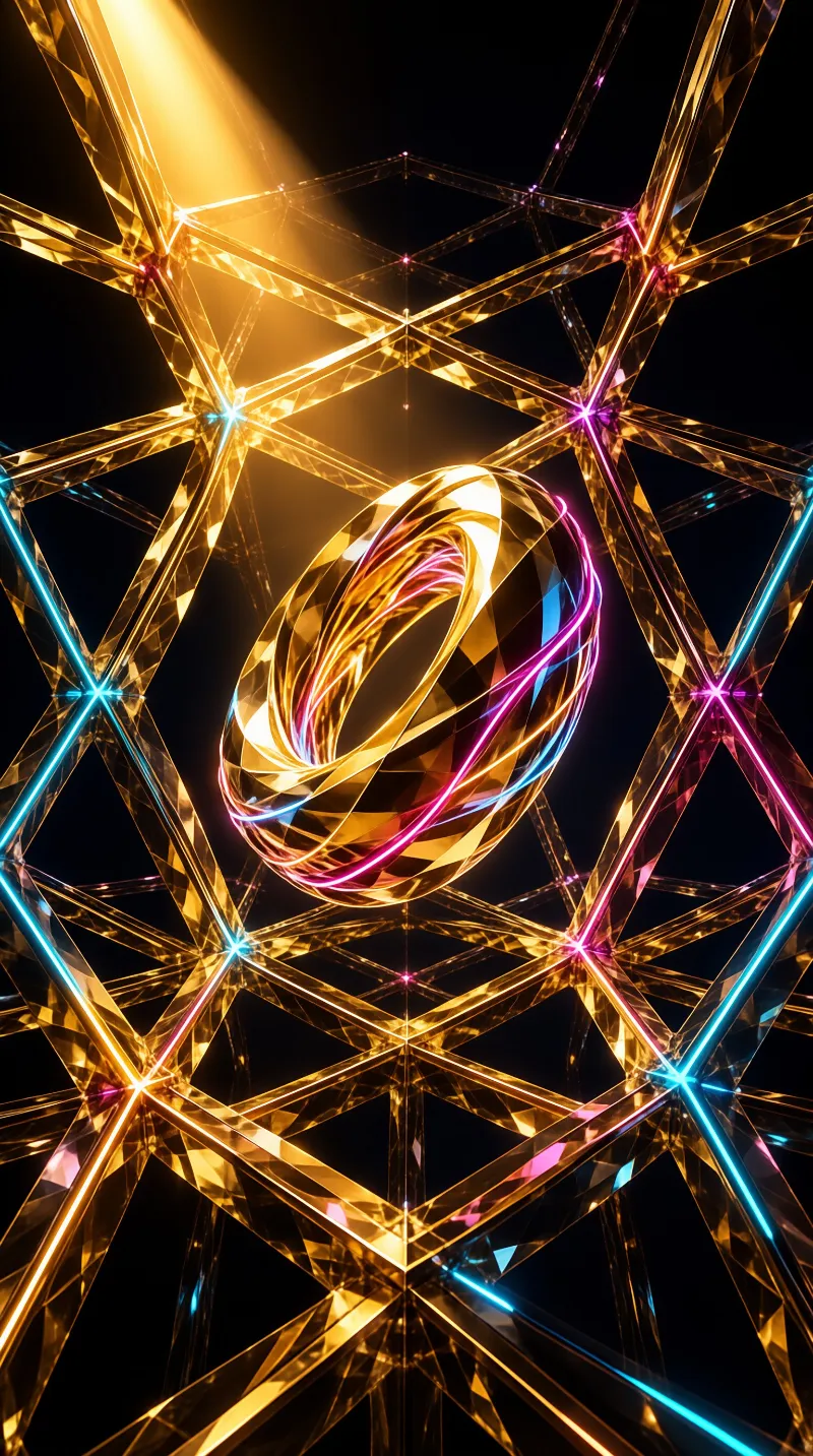 Luminous Glass Torus — Neon Lattice Study