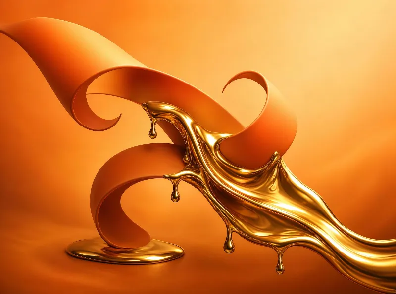 Golden Liquid Flowing on Orange Curves