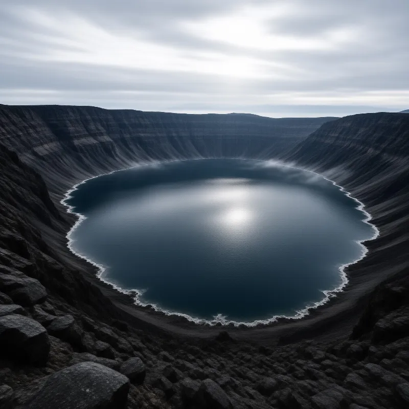 Serene Crater Lake View