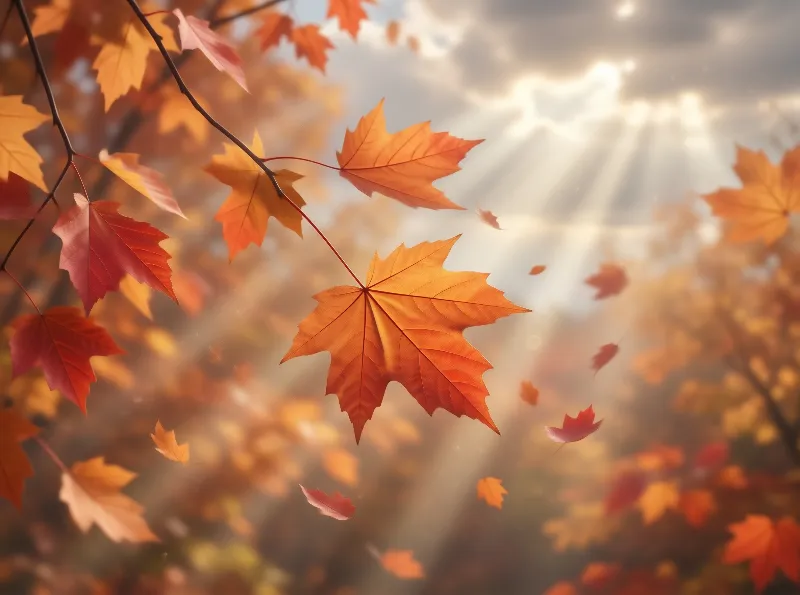 Autumn Maple Leaf Sunshine
